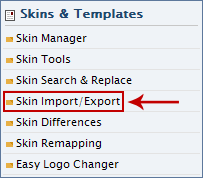 Skins Import and Export